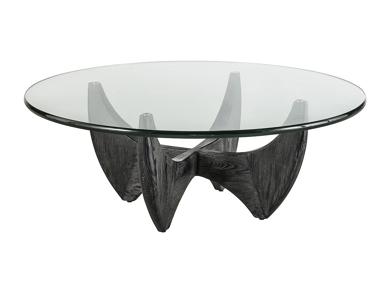 Table basse ronde en chêne massif D.100cm - HARPER