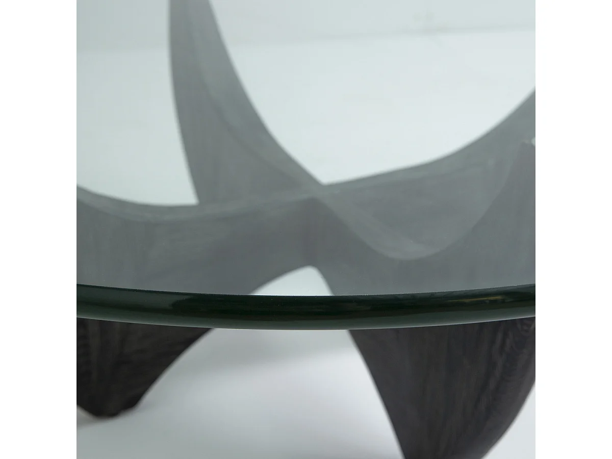 Table basse ronde en chêne massif D.100cm - HARPER