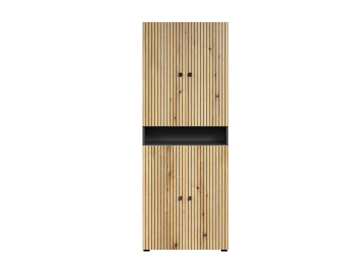 Doble columna de baño ranurada 4 puertas y 1 nicho L70 cm - PUREBLISS