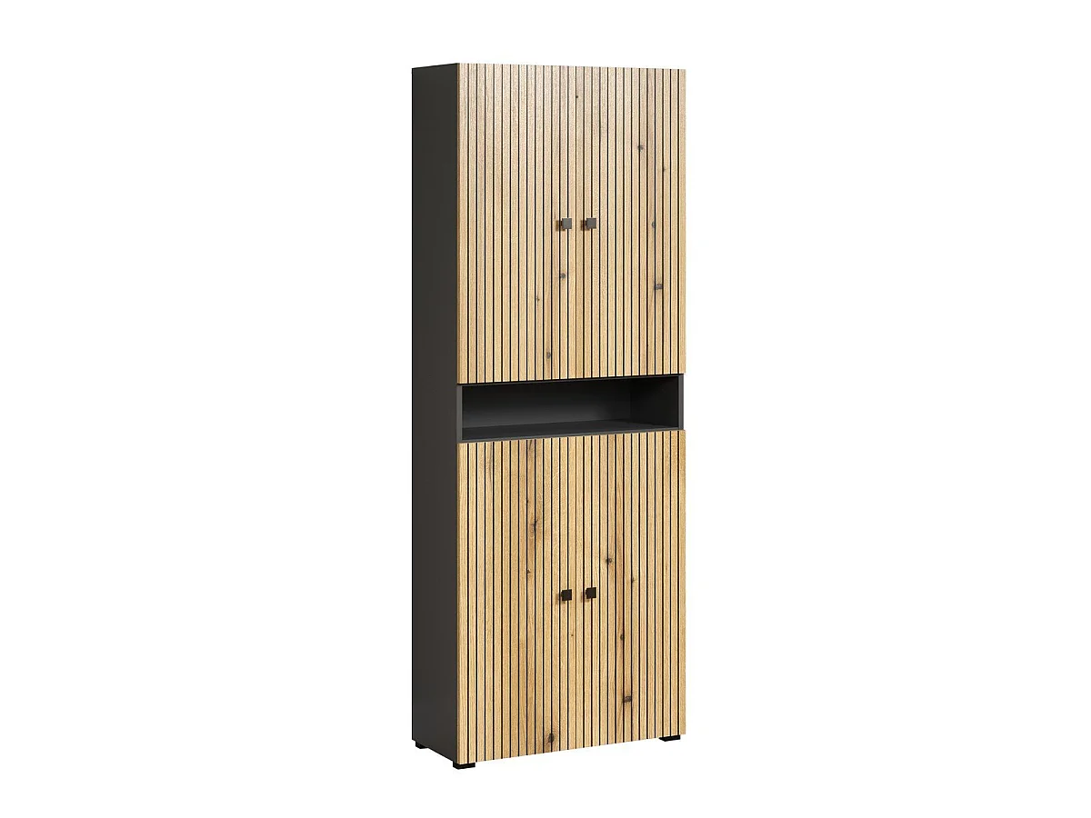 Doble columna de baño ranurada 4 puertas y 1 nicho L70 cm - PUREBLISS