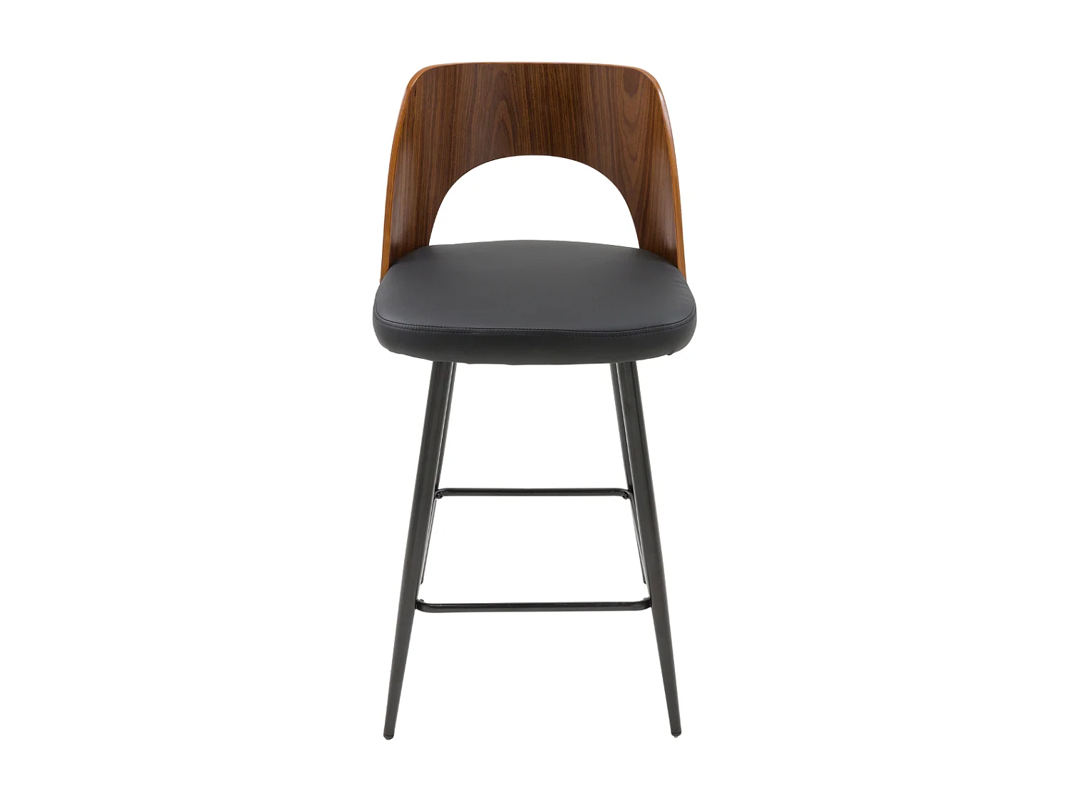 Barstuhl aus schwarzem Vinyl L45 cm - AUSTIN