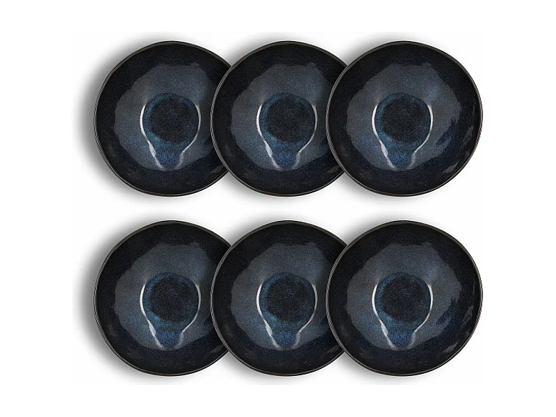 Ogo Living - Lot 6 Coupelles Costa 19.5x4.5cm En Gres Bleu