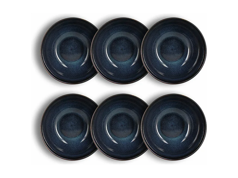 Ogo Living - Lot 6 Bols Costa 840ml En Gres Bleu