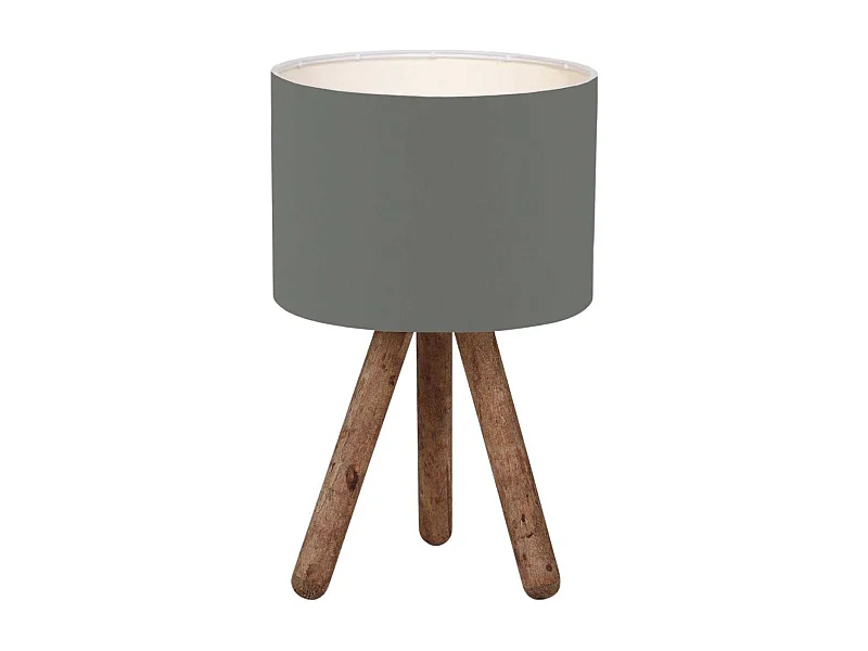 Lampe à poser trépieds bois et tissu Fallen