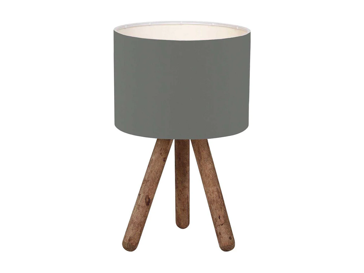 Lampe à poser trépieds bois et tissu Fallen