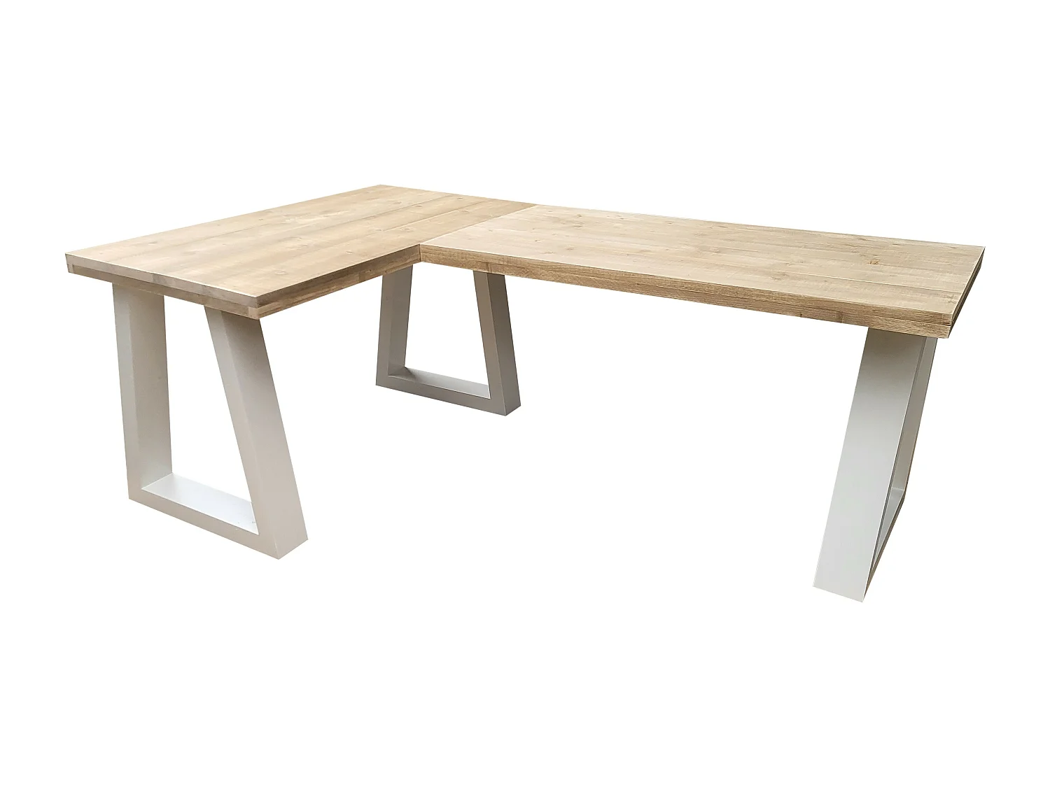 Wood4you - bureau d'angle - vancouver bois d'échafaudage - 200120   blanc