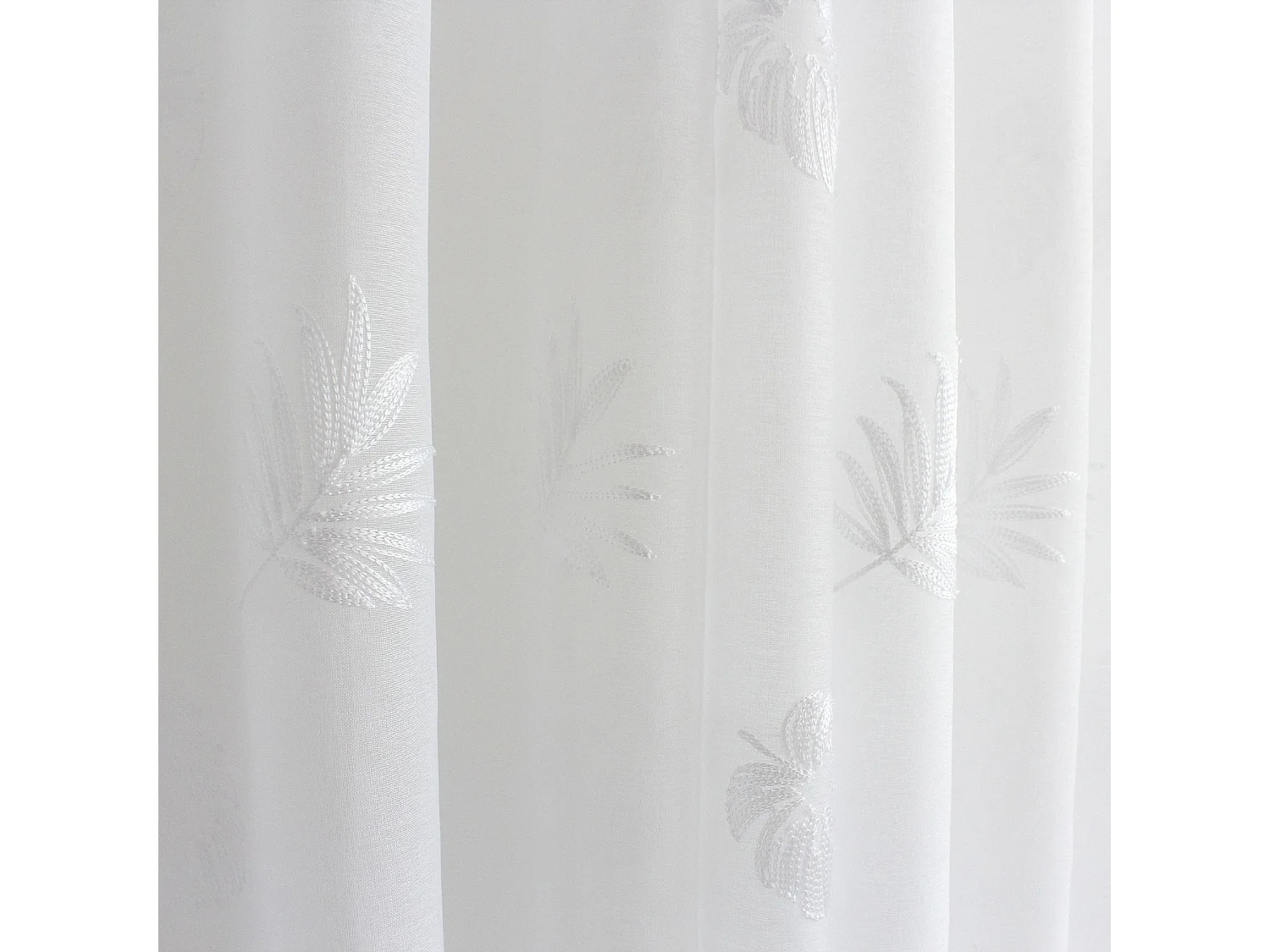 Rideau Voilage Brodé "Epicéa" 140x240cm Blanc