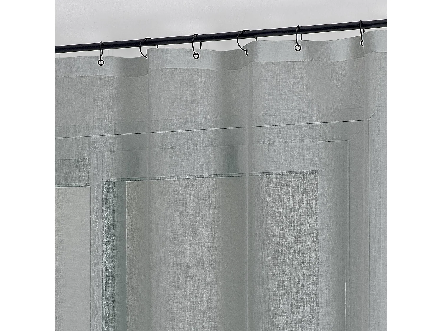 Voile mit abnehmbaren schwarzen Ringen