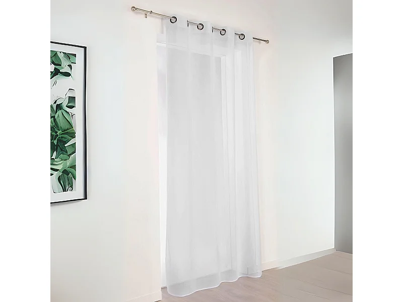 Voilage uni à l'aspect lin