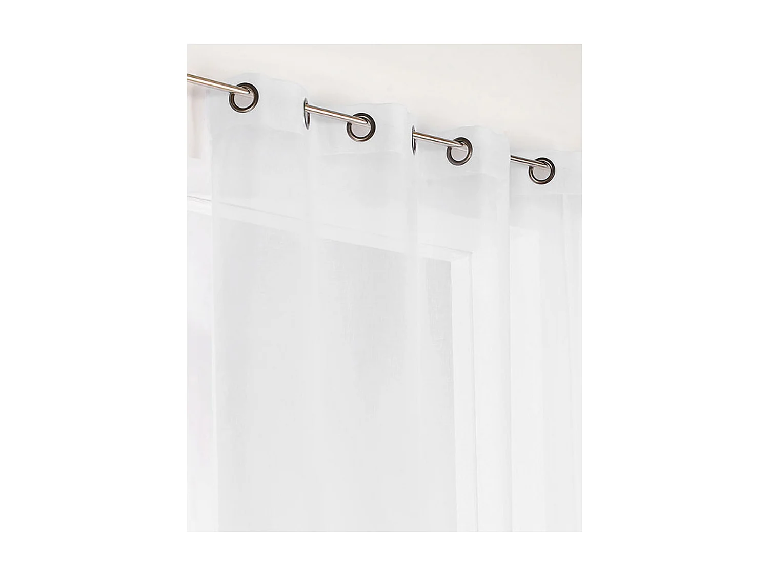 Voilage uni à l'aspect lin