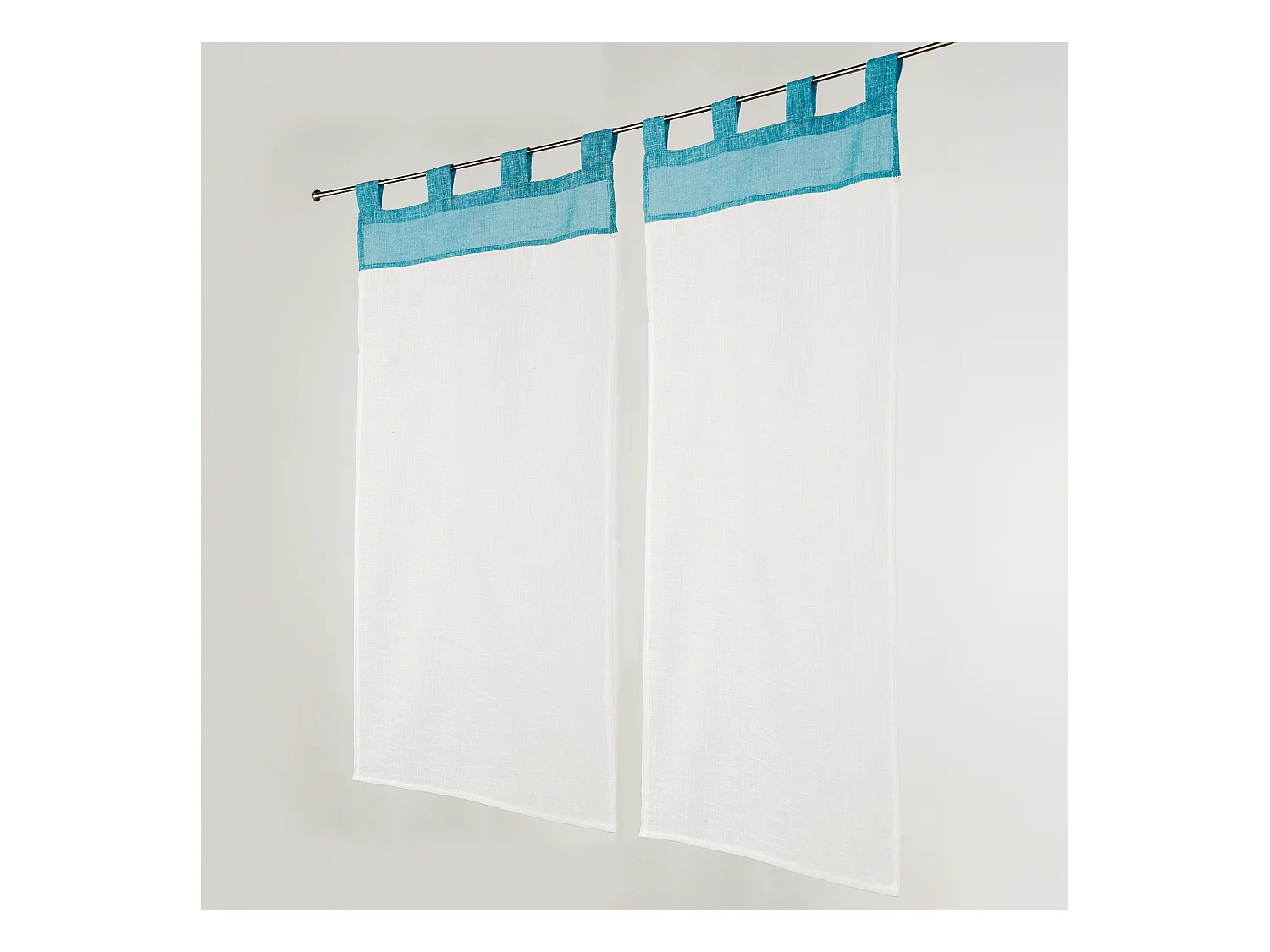 Paire de Petits voilages Voile Aspect Lin