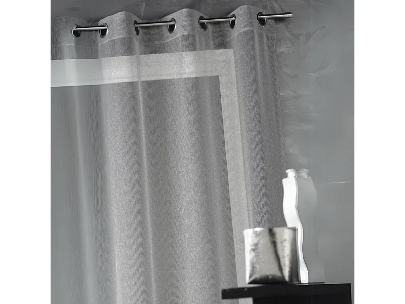 Visillo liso con hilos en lurex