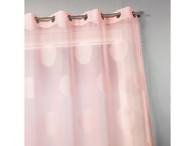 Visillo en estameña grandes lunares