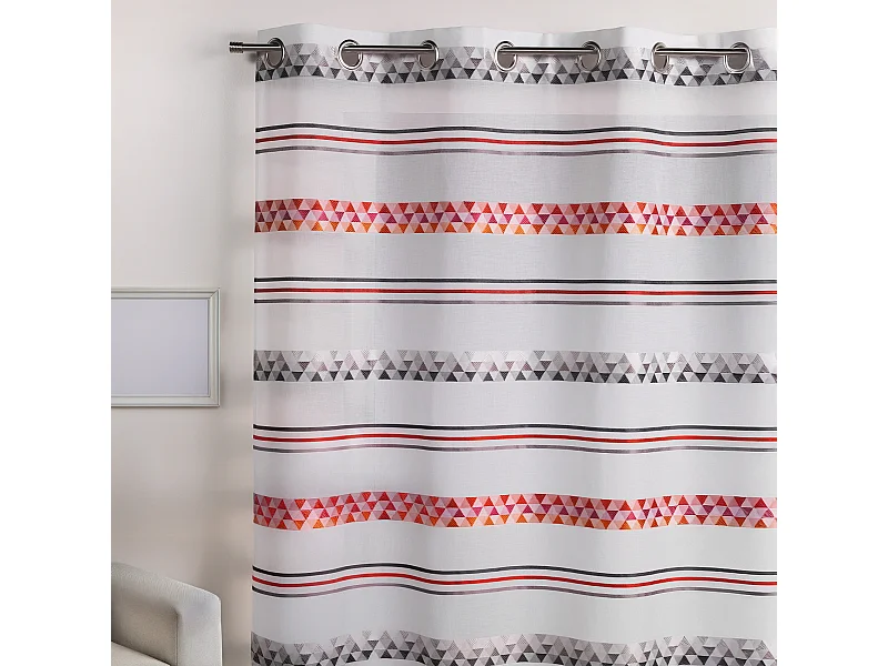 Voilage Jacquard en étamine géométrique