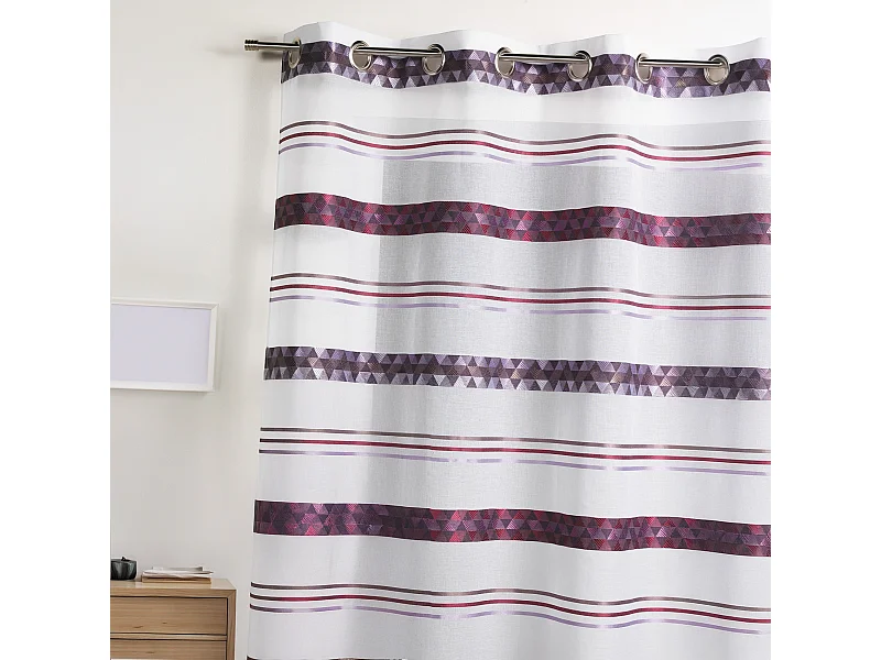 Voilage Jacquard en étamine géométrique