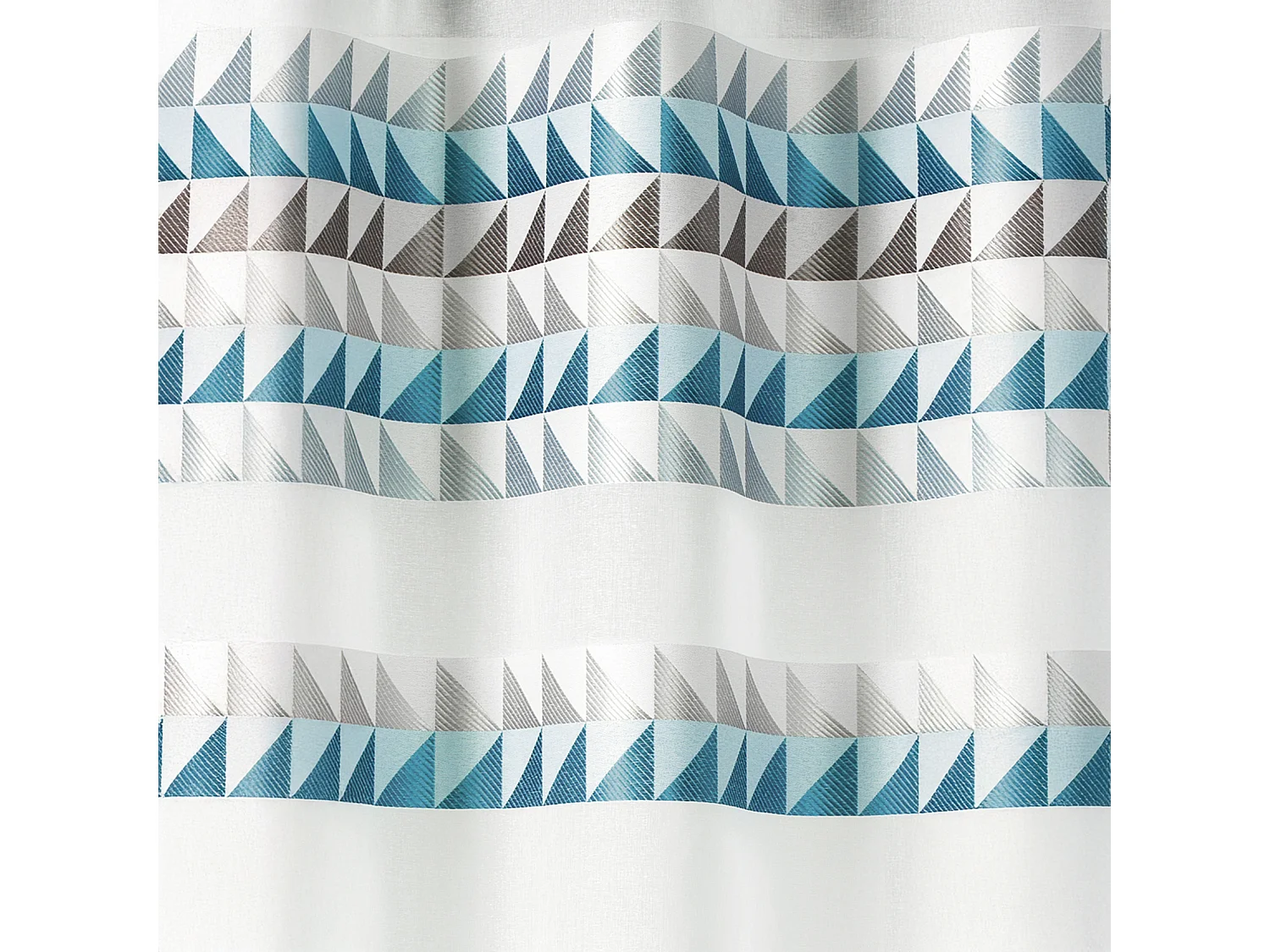 Voilage en étamine avec frise aux imprimés "triangle"