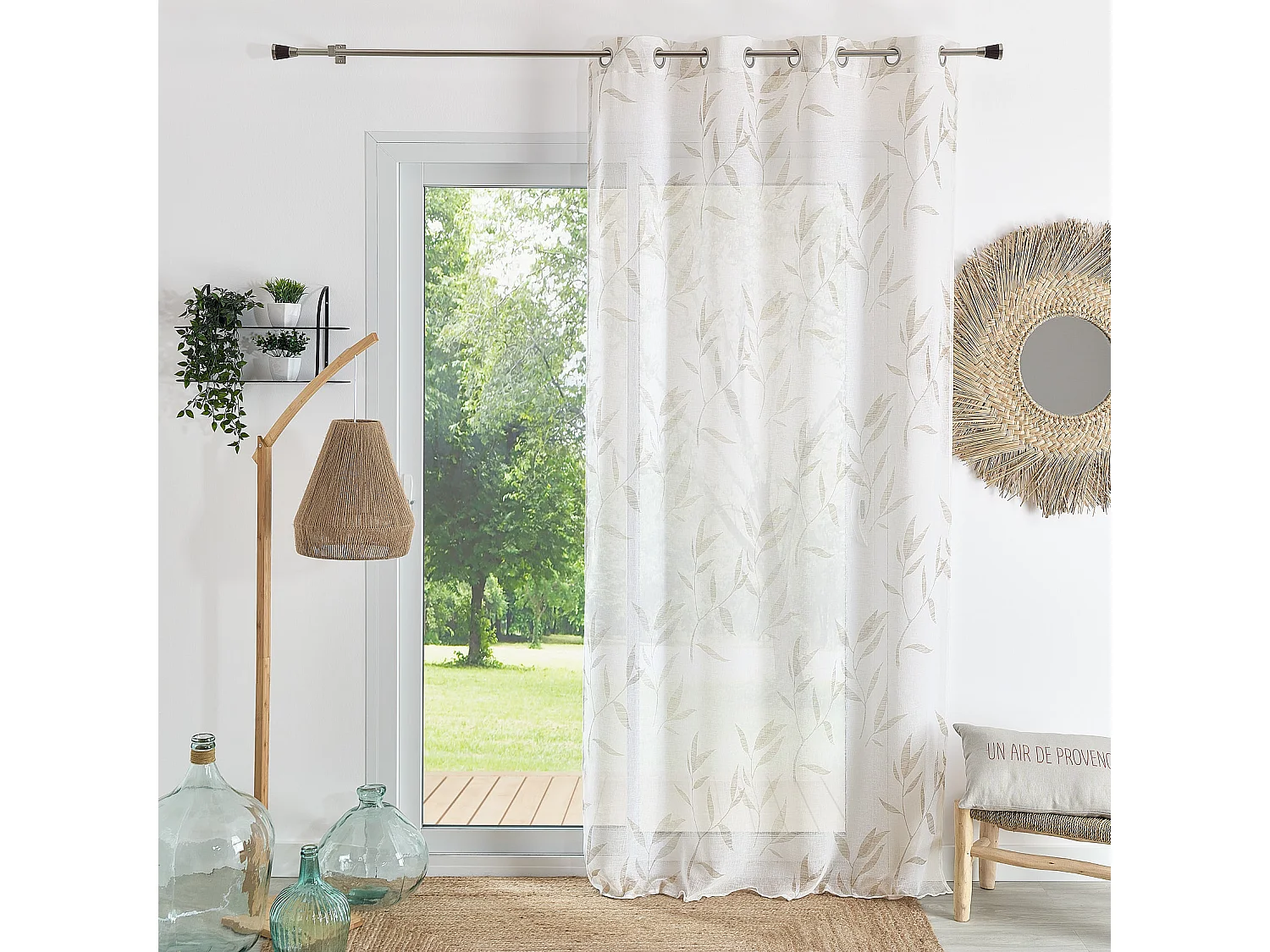 Voilage imprimé "Bambou"