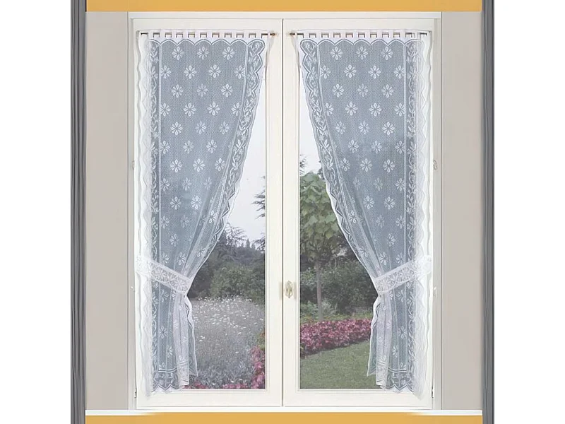 Paire de Rideaux "Bonne-Femme" avec Embrasses