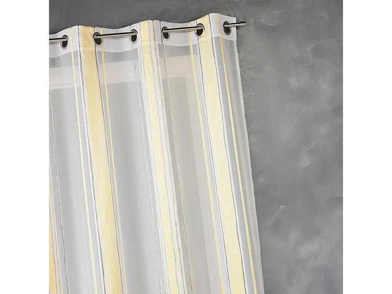 Visillo en jacquard finas rayas verticales