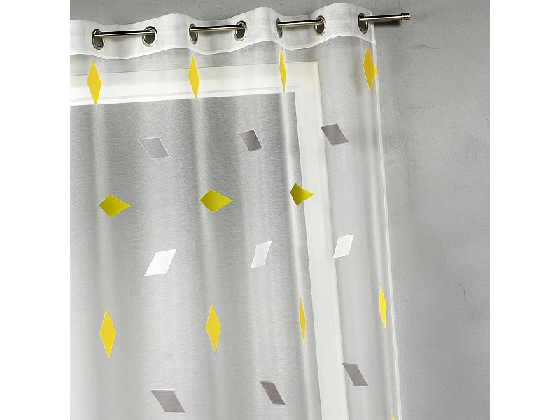 Voilage en jacquard à imprimés "losange"