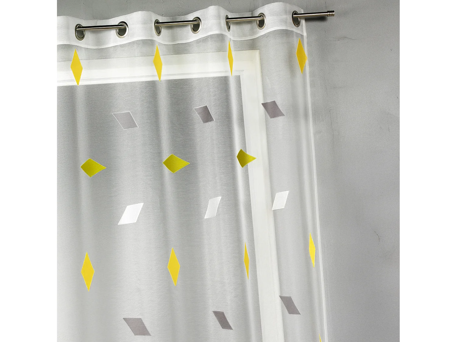 Voilage en jacquard à imprimés "losange"