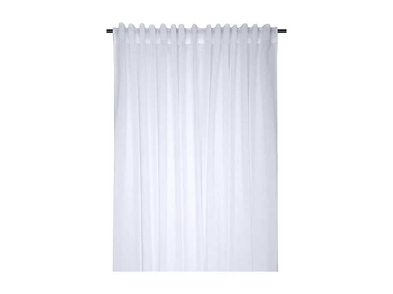 Visillo liso con presillas disimuladas