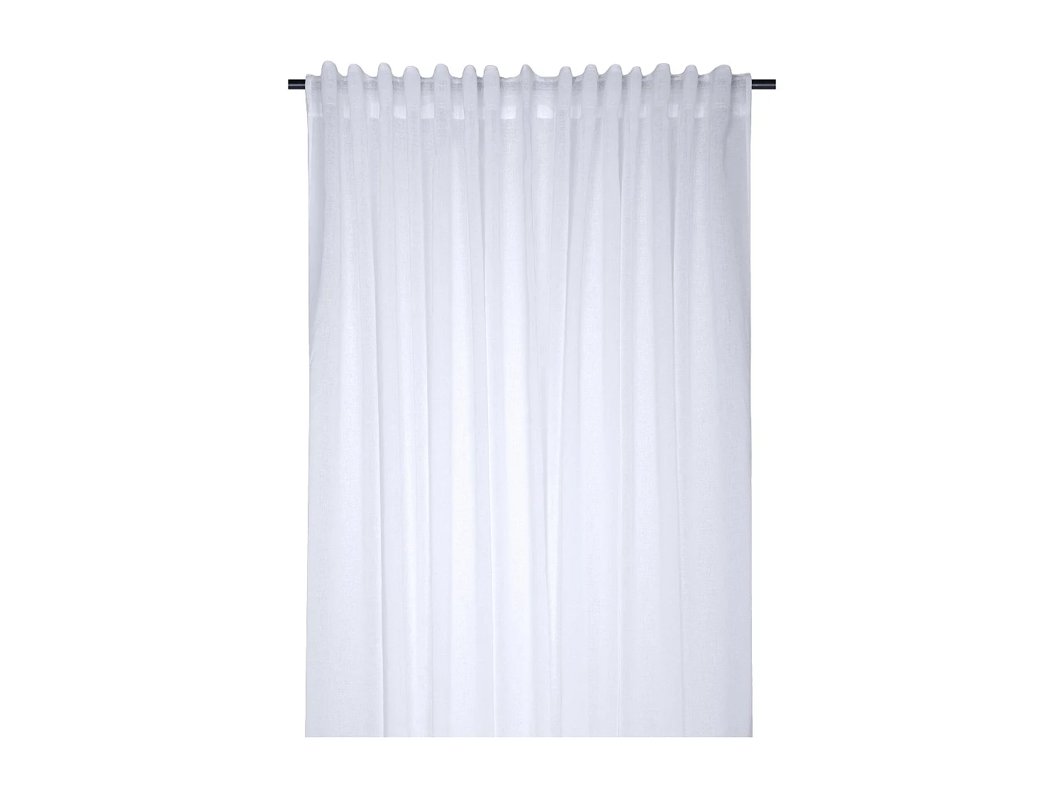 Visillo liso con presillas disimuladas