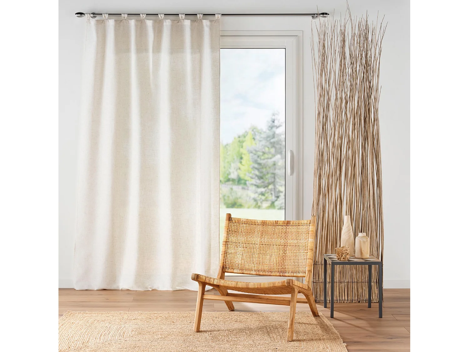 Rideau à Passants "Pauline" 140x240cm Naturel