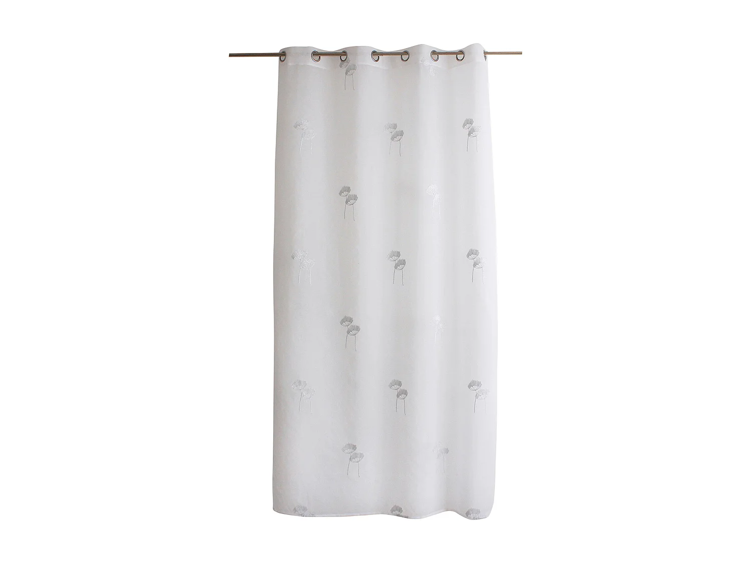 Transparenter Vorhang mit floralen Stickereien