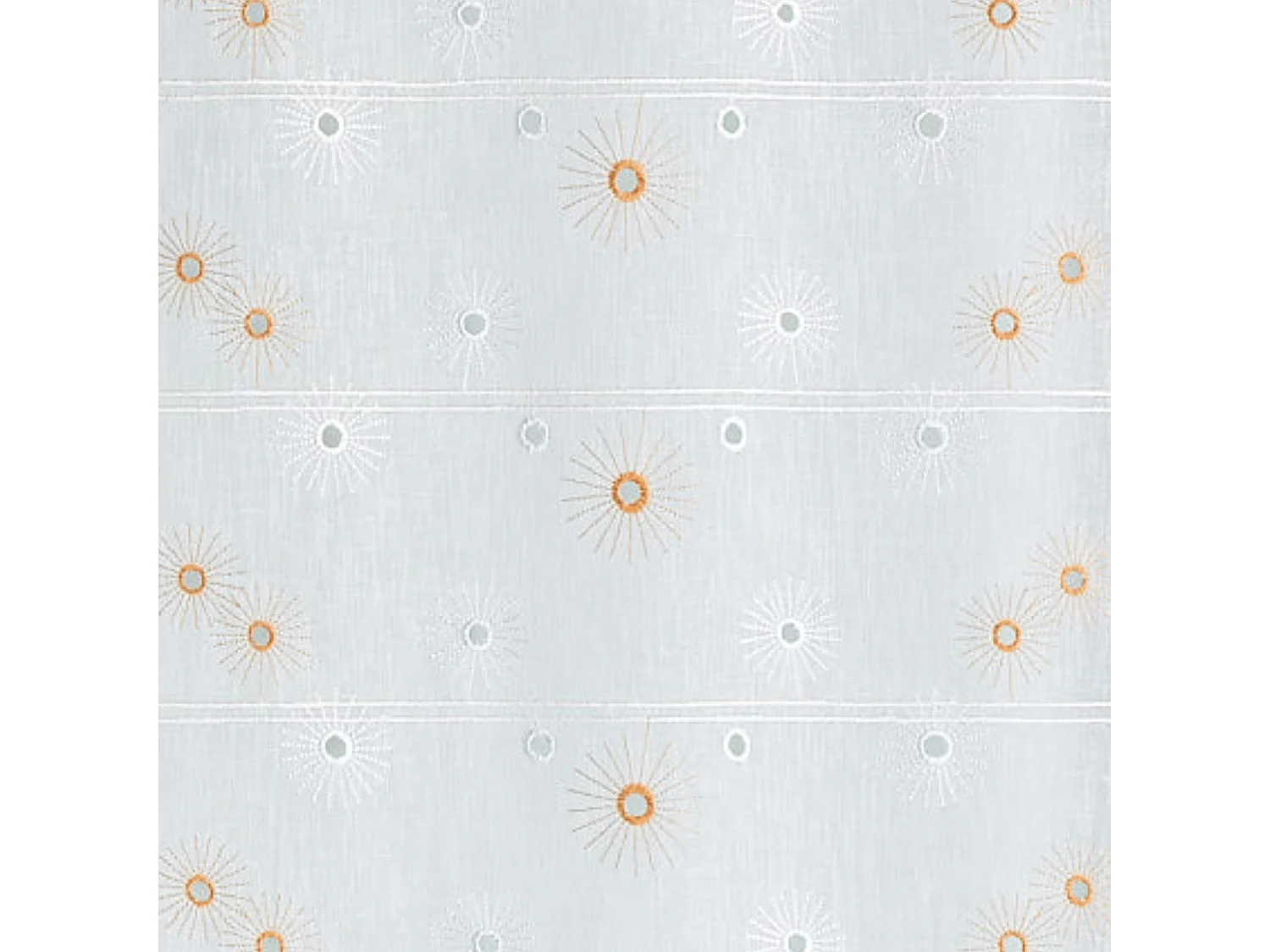 Modulares besticktes Blumenmuster in Orange