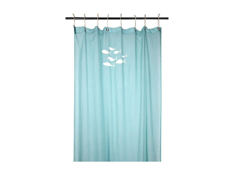 Visillo Estilo Marino con Motivos de Peces