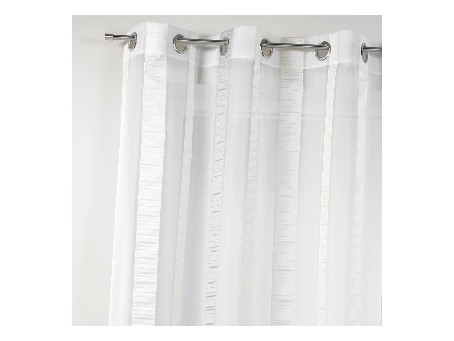 Voilage en organza à rayures verticales