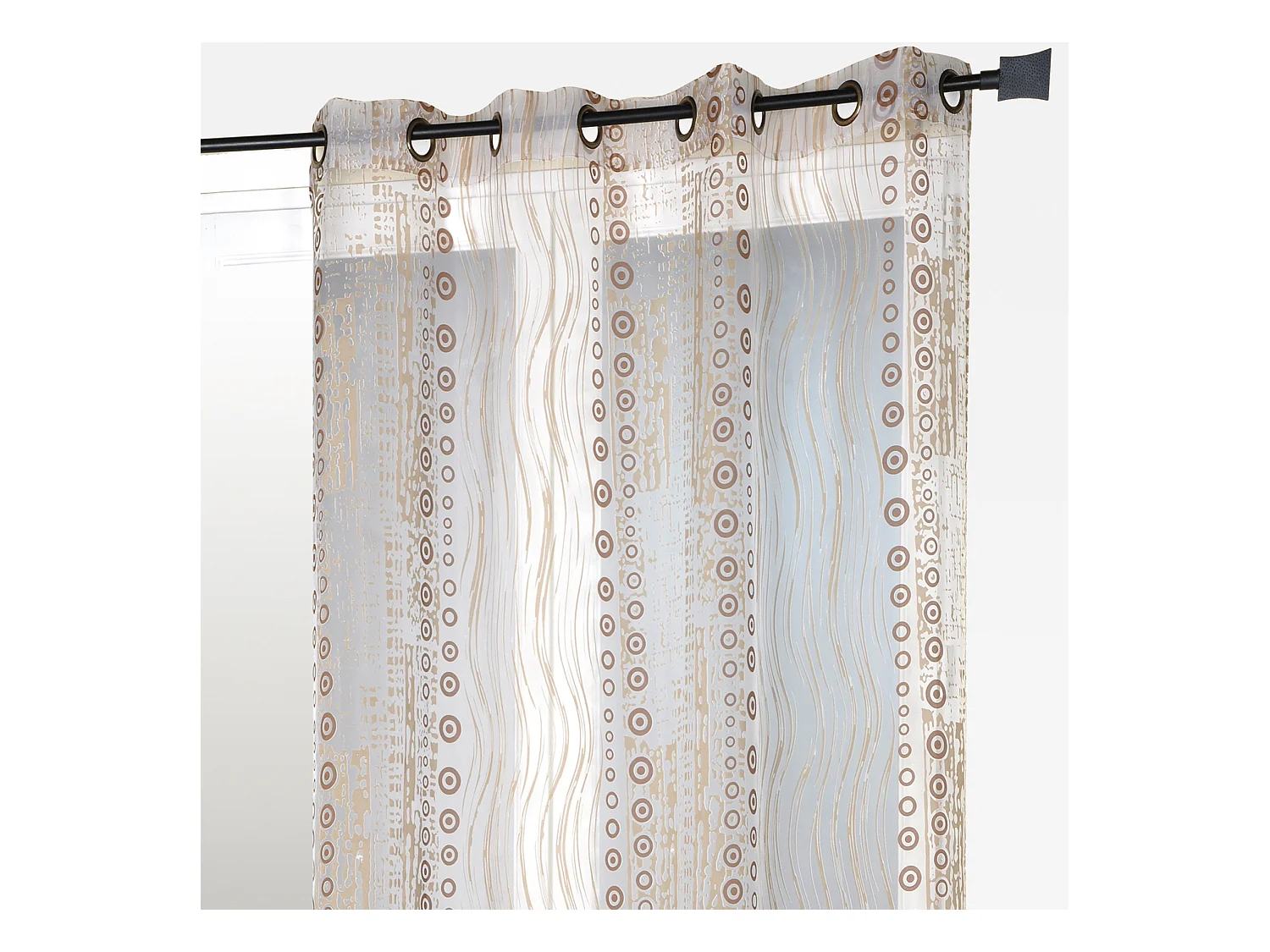 Cortina organza all over motivos fantasía