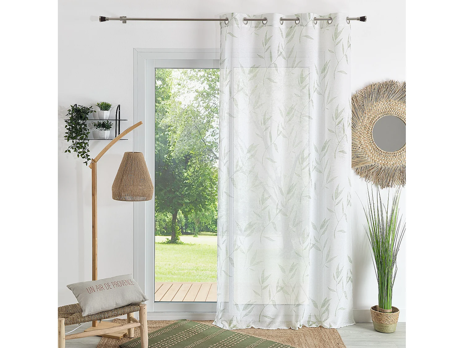 Voilage imprimé "Bambou"