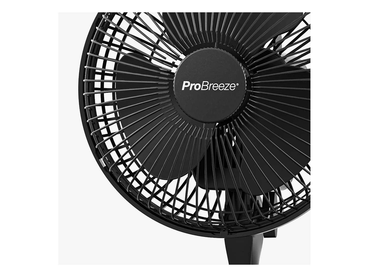 Pro Breeze Mini-Clip-Ventilator 6 - ultra leise und leistungsstark - schwarz