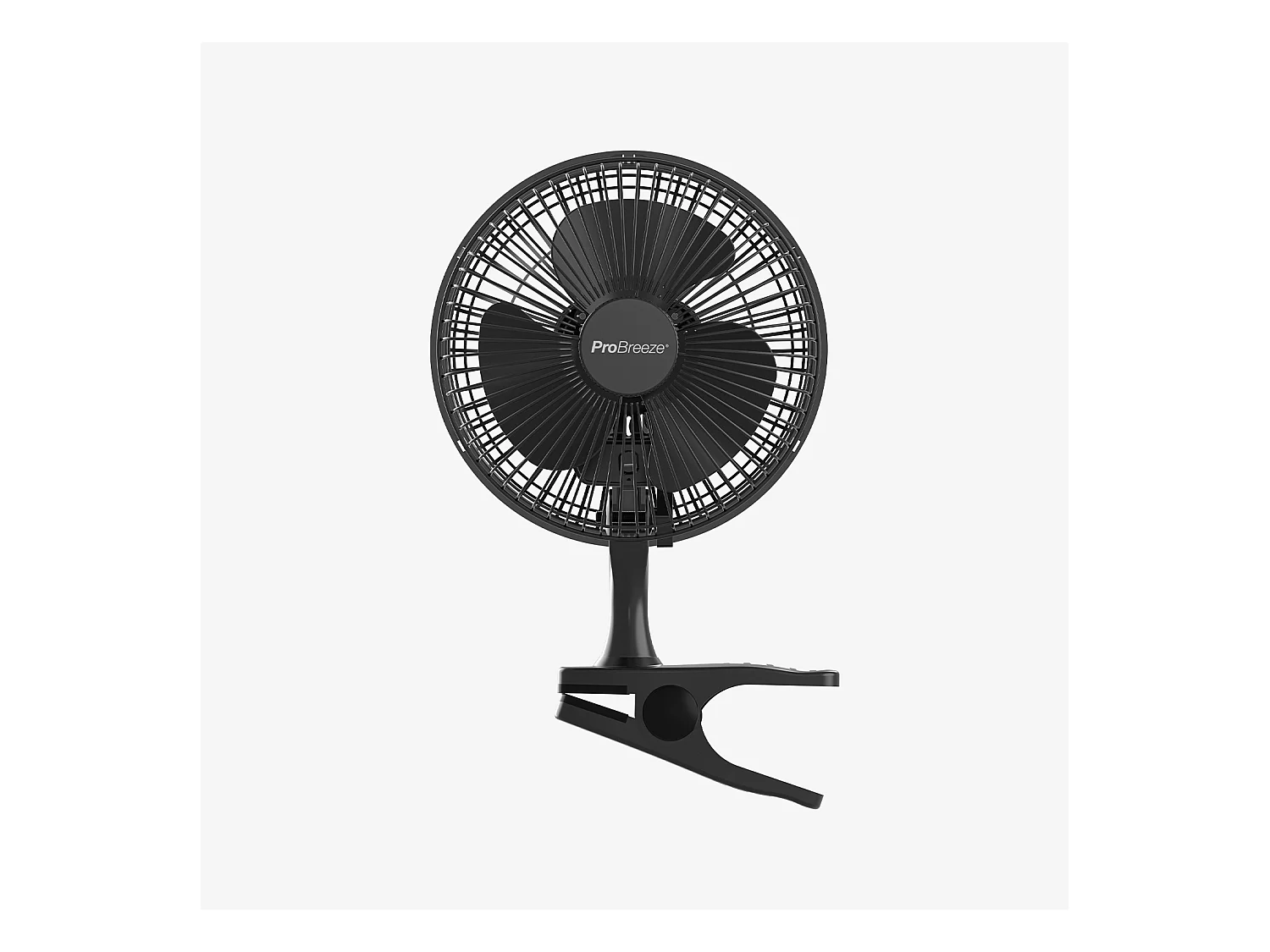 Pro Breeze Mini-Clip-Ventilator 6 - ultra leise und leistungsstark - schwarz