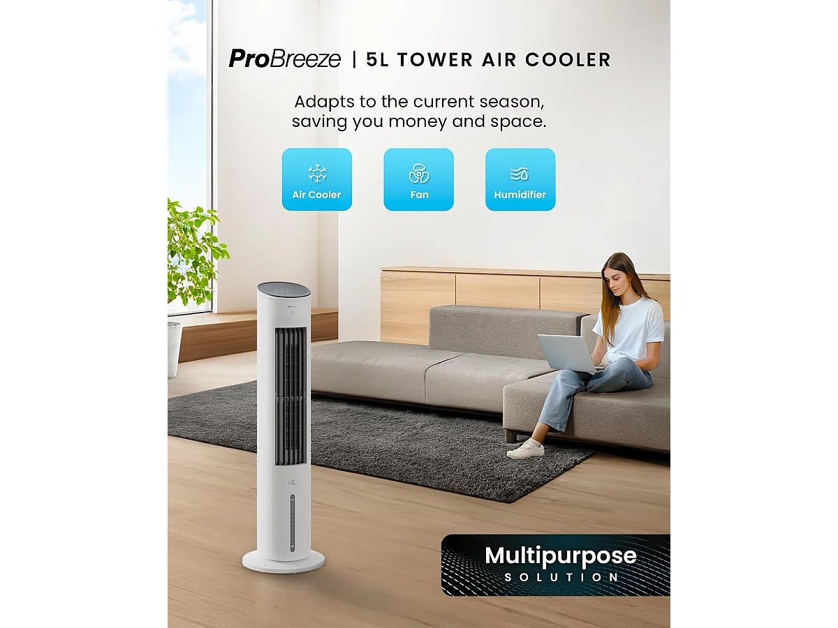 Pro Breeze Säulen-Luftkühler 5L, 3-in-1