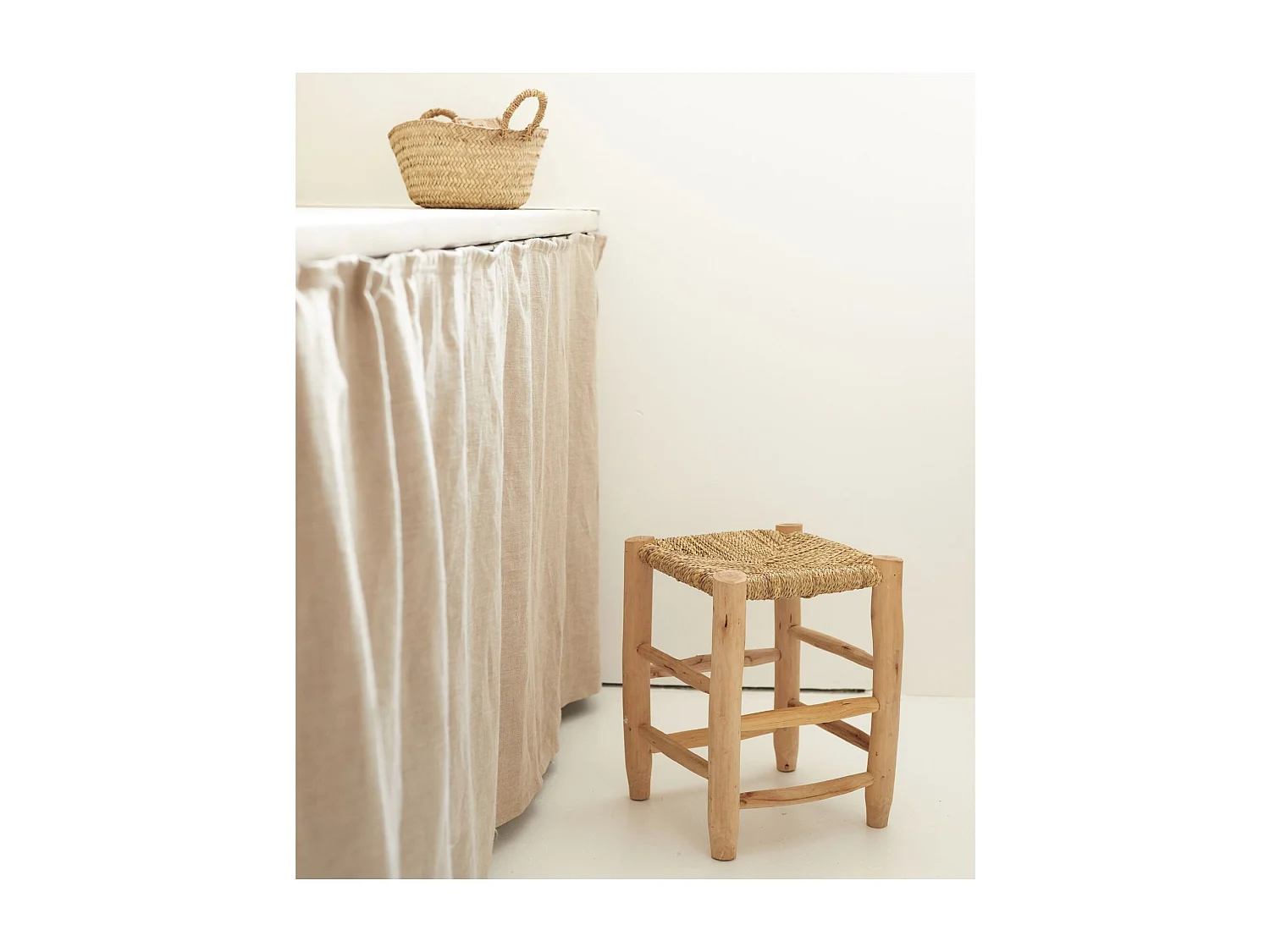 Tabouret Marocain bois de laurier