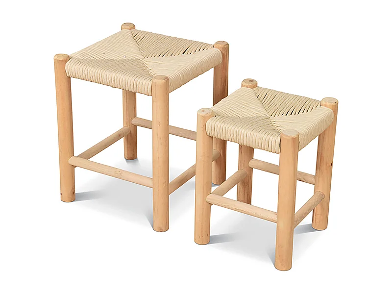 Set de 2 taburetes 32 x 32 cm