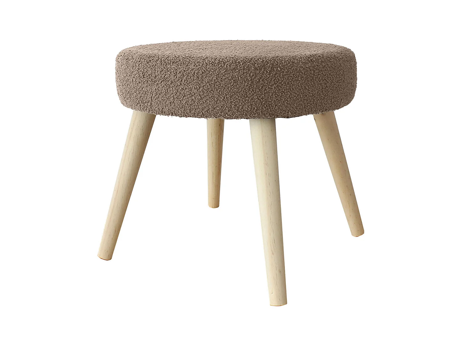 Tabouret rond en bouclettes