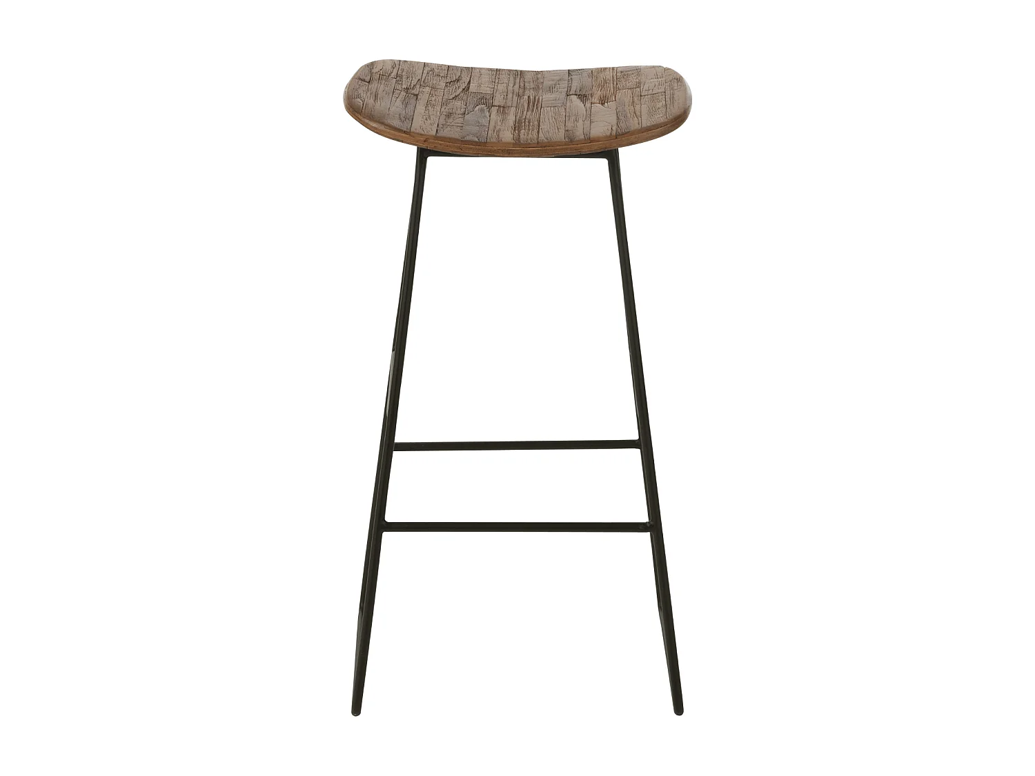 Tabouret de Bar en Bois "Teck" 74cm Naturel