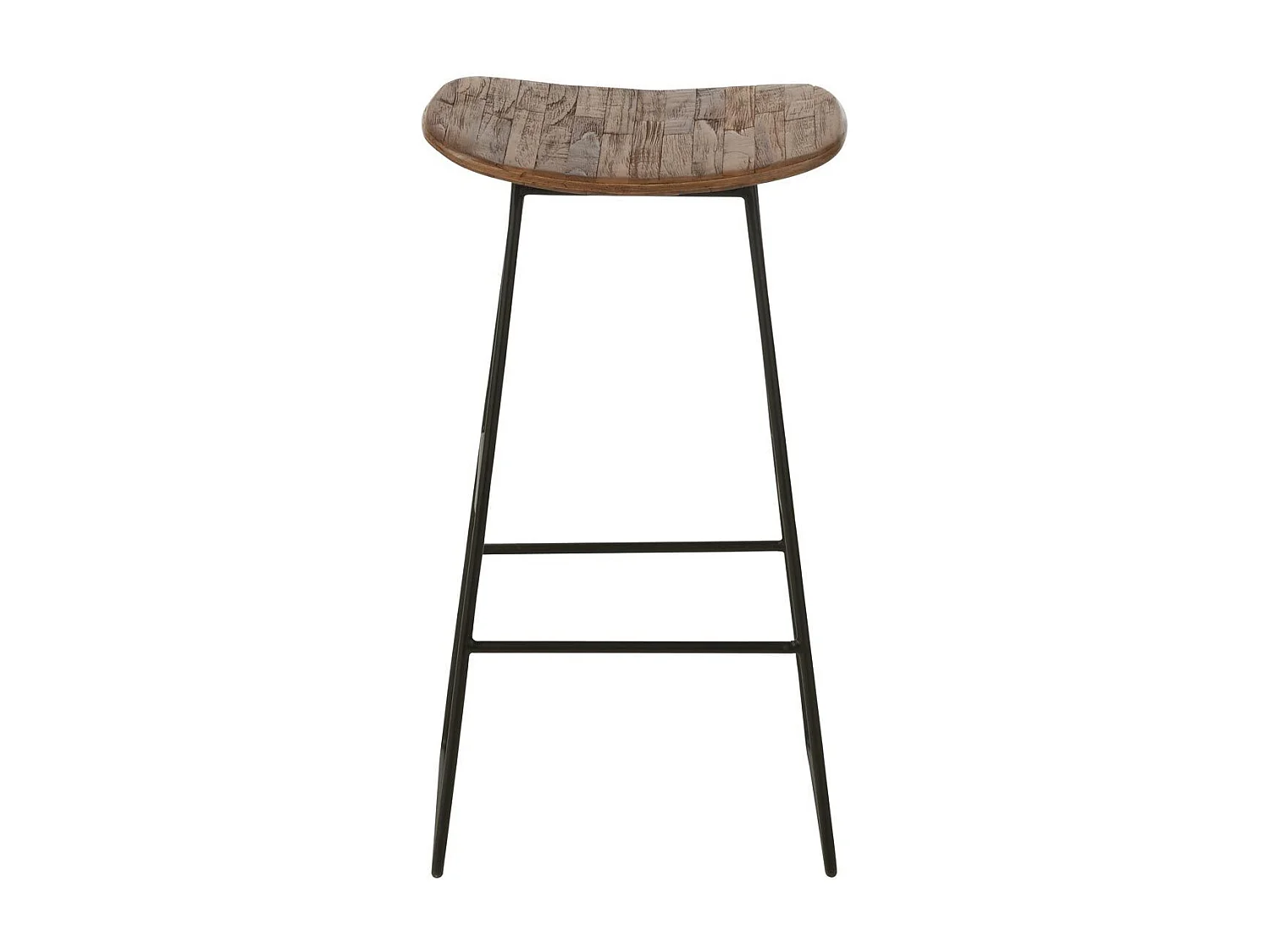 Tabouret de Bar en Bois "Teck" 74cm Naturel