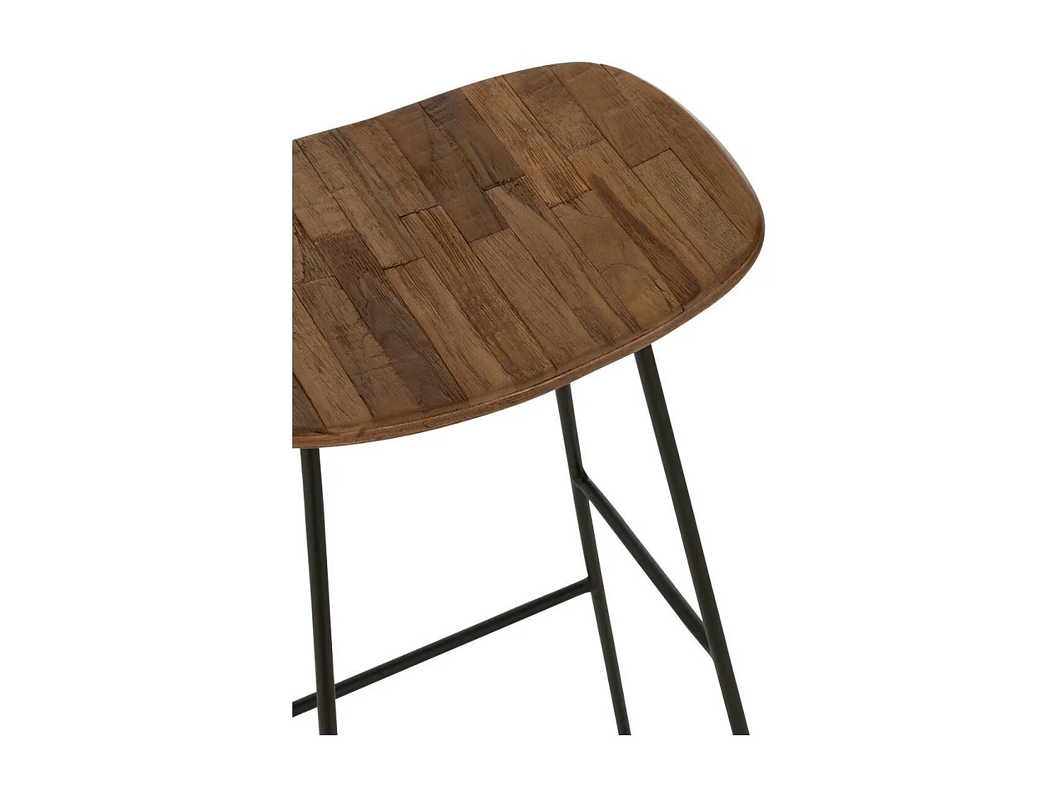 Tabouret de Bar en Bois "Teck" 74cm Naturel
