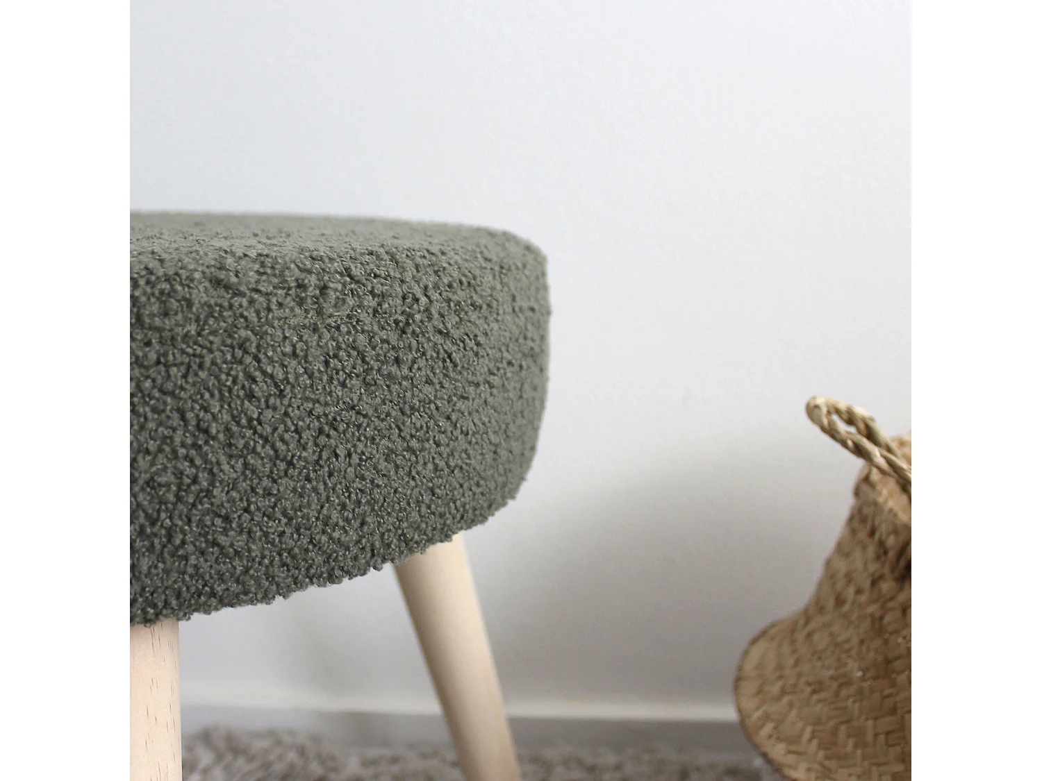 Taburete redondo de bucles 45 x 45 x 40 cm