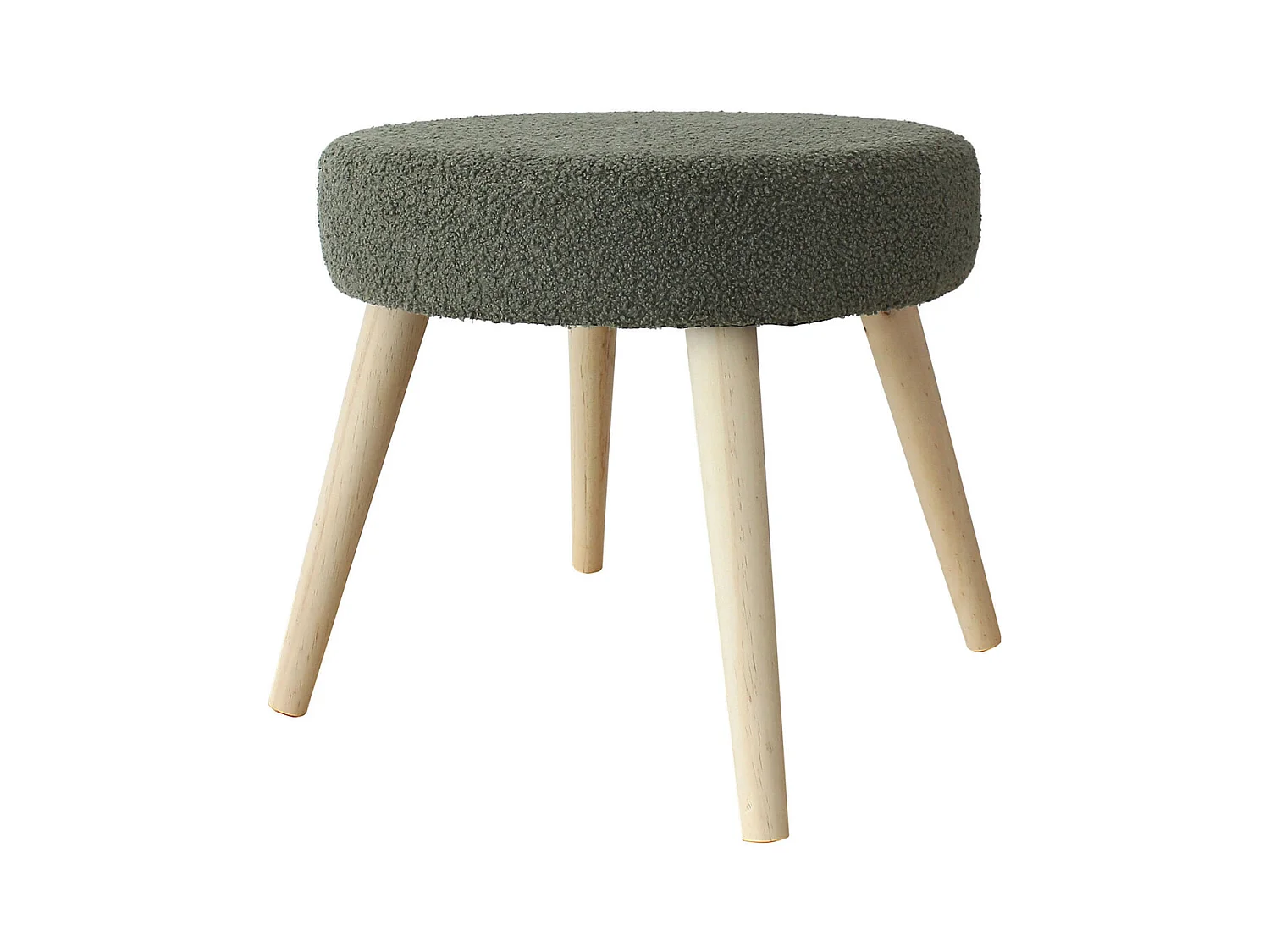 Tabouret rond en bouclettes