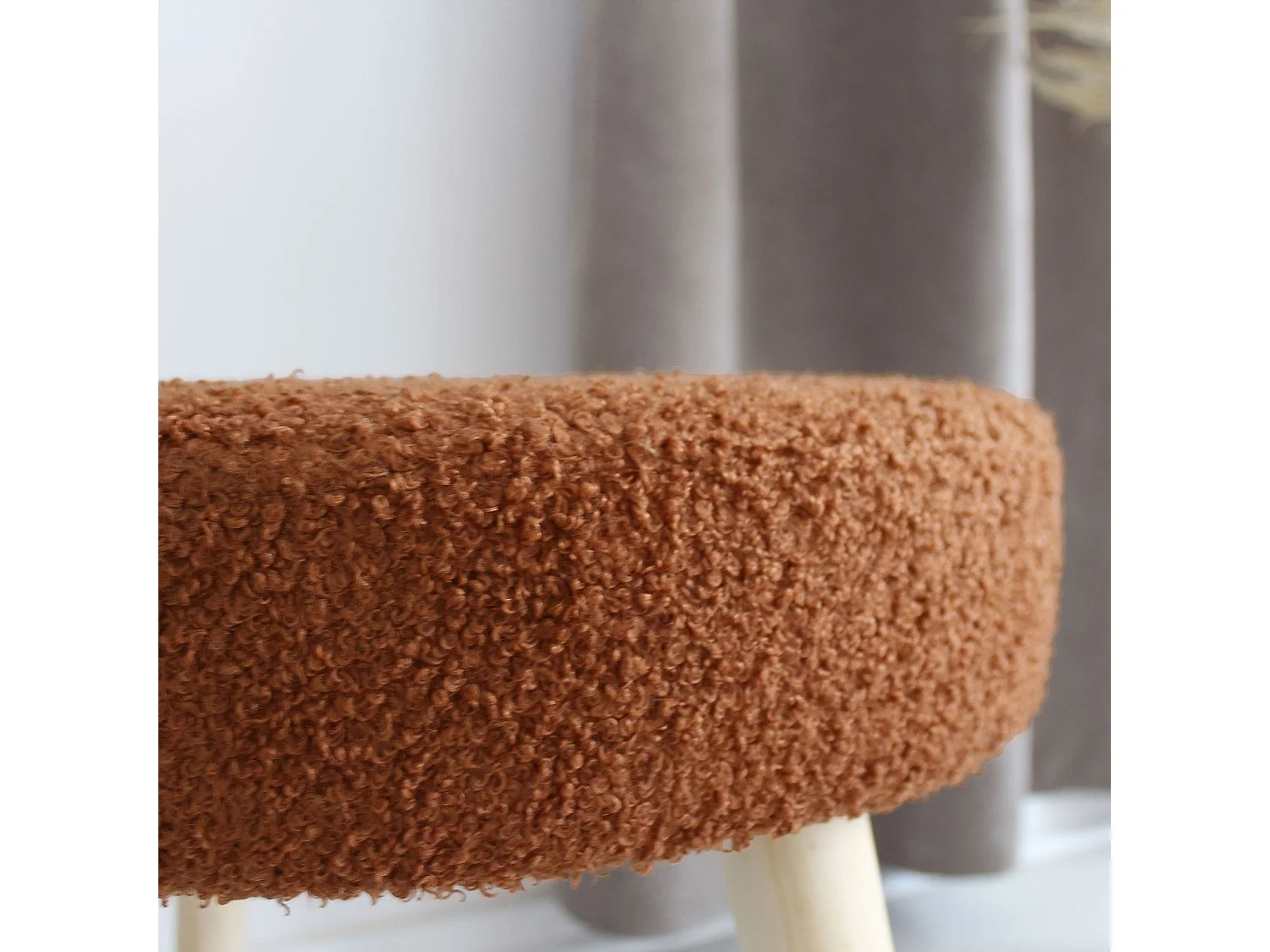 Taburete redondo de bucles 45 x 45 x 40 cm