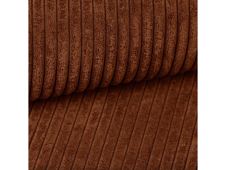 Hoekbank met slaapfunctie en opbergruimte, zachte cordstof, flexibel verstelbaar, linkeropstelling, 247x143x83 cm, bruin