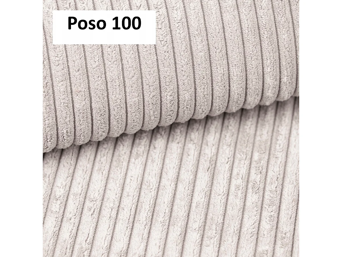 Hoekbank met slaapfunctie en opbergruimte, zachte cordstof, flexibel verstelbaar, linkeropstelling, 247x143x83 cm, vuil beige