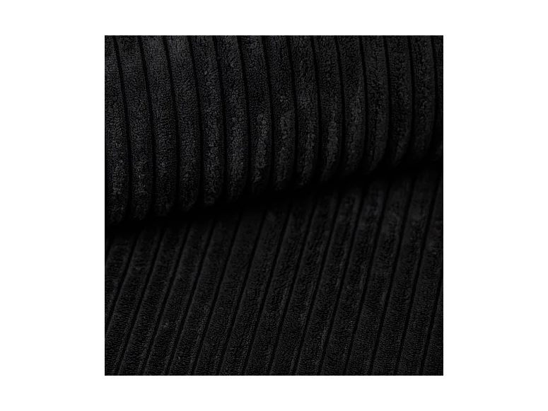 Canapé d'angle avec fonction couchage et coffre, tissu en velours doux, flexible, agencement droit, 247x143x83cm, noir