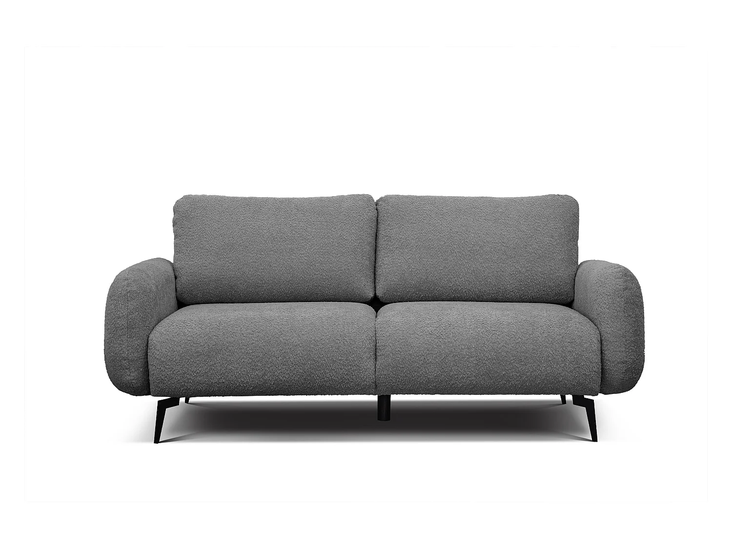 Canapé droit 3 places tissu gris - FEBE